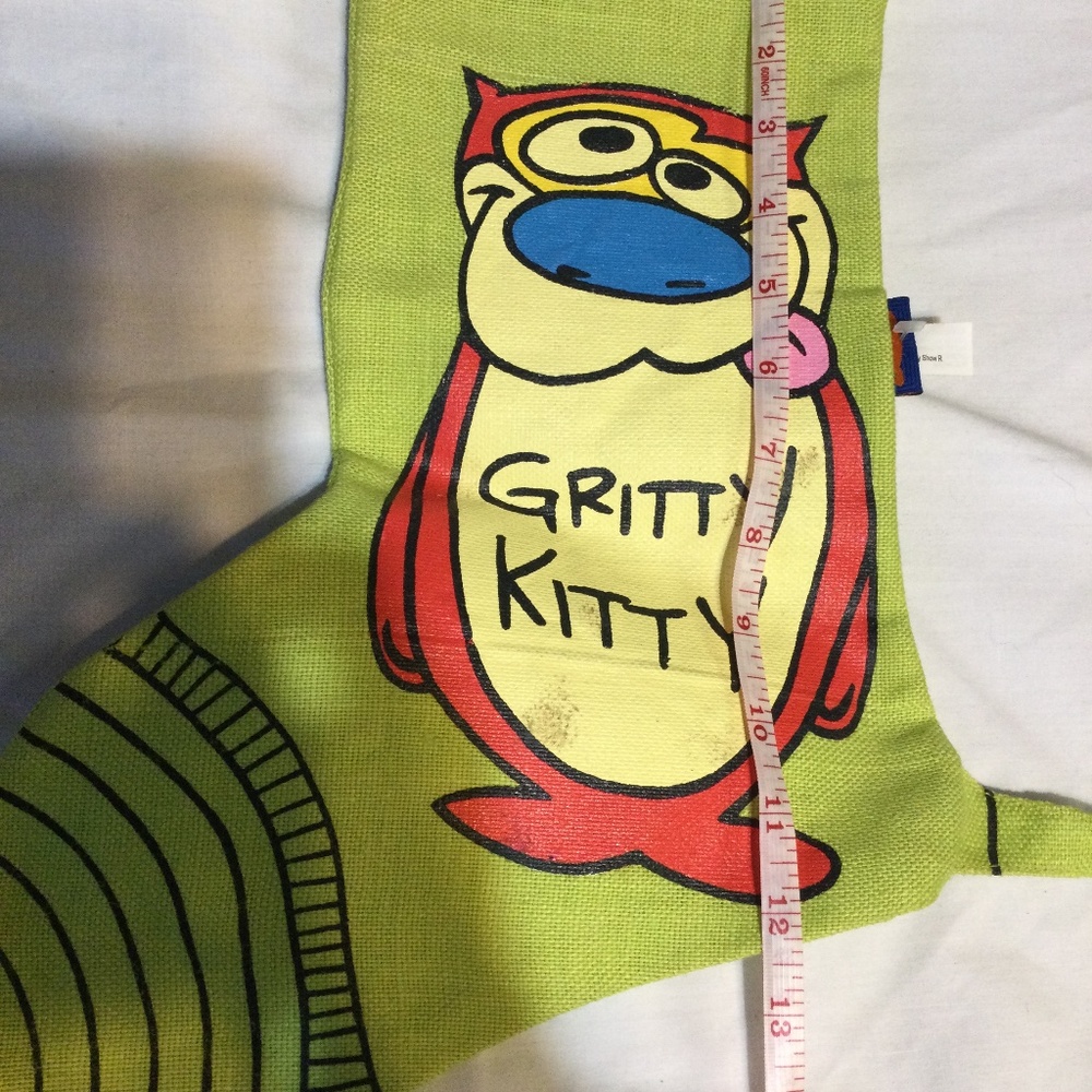 Vintage Viacom 1997 green Stimpy  stocking